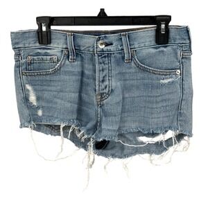 Abercrombie & Fitch Cutoff Shorts‎ Womens 27 Boyfriend Straight Denim Distressed